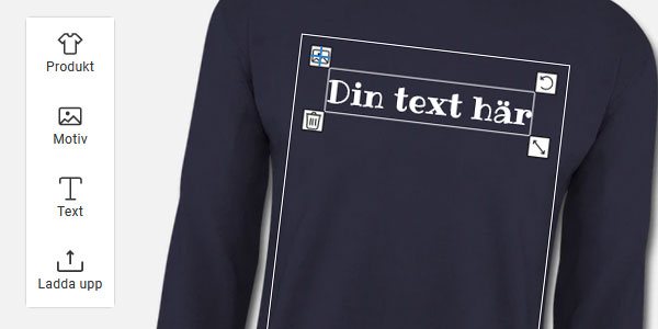 Egen text på tröja
